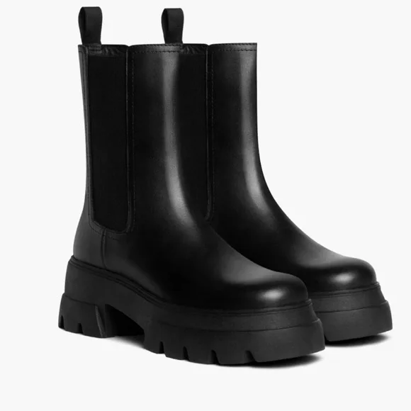 LITA By Ciara Chelsea Mid High Leather Black Boots for Women, SZ. EU 36 / US 5.5 - Picture 9 of 15